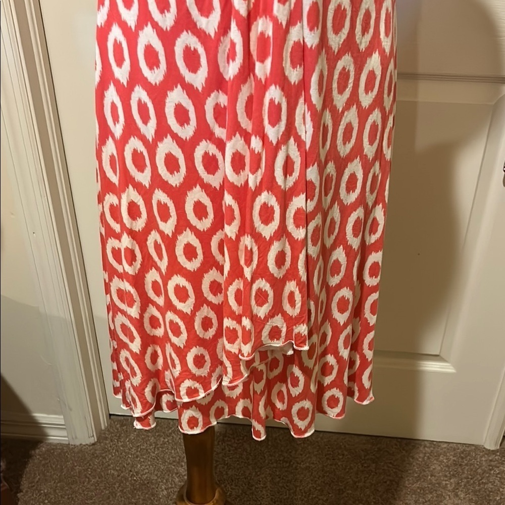 Women's Halter Dress in Red and White - Picture 3 of 9